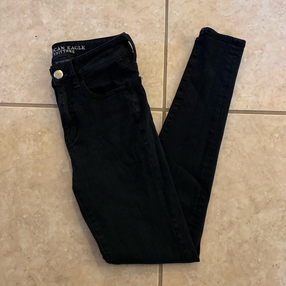 High waisted black jeans